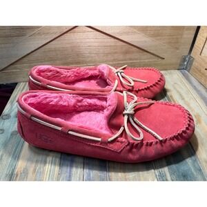 UGG Dakota Pink Suede Moccasin Slippers Womens Sz 9 5612‎ In/Outdoor #521